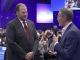 Adecco Group CEO Denis Machuel speaks with Salesforce CEO Marc Benioff at the Dreamforce 2026 keynote.