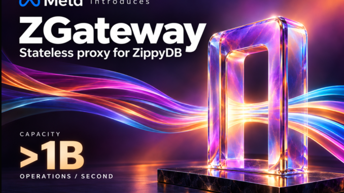 Meta Introduces ZGateway: A Stateless Proxy Tier That Unifies ZippyDB Traffic and Handles Over 1 Billion Operations Per Second
