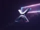 XRP-inspired token approaching a glowing resistance barrier on a technical crypto market grid